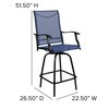 Flash Furniture 2PK Outdoor Stool - 30 inch Patio Bar Stool, Navy 2-ET-SWVLPTO-30-NV-GG
